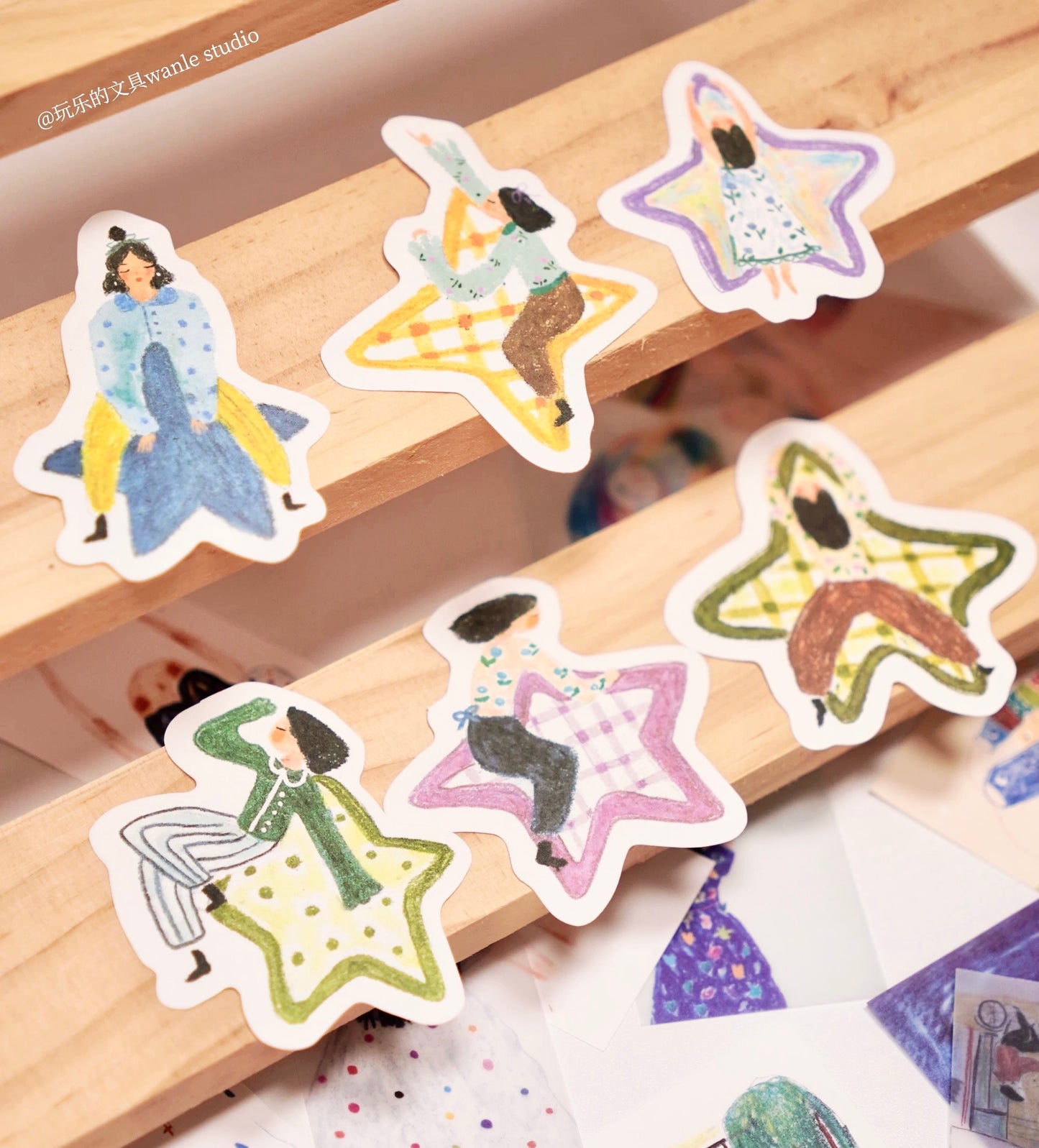 NEW! Wanle Studio - Vol.9  Stars | 36pcs Memo Pad | Ephemera Paper