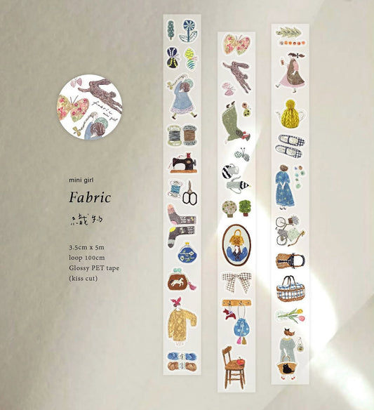 NEW! Pion - Fabric | Kiss-cut | 3.5cm PET Tape | Release Paper | 5M
