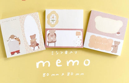 NEW! Ranmyu x Lazy Home | Perforated | 50 Sheets Memo Pad | Ephemera Paper