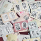 Ranmyu x Lazy Home - Collage - Stripe | 6.3cm Memo Sticker Roll | Die-cut | Release Paper | 3.8M