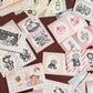 Ranmyu x Lazy Home - Collage - Stripe | 6.3cm Memo Sticker Roll | Die-cut | Release Paper | 3.8M