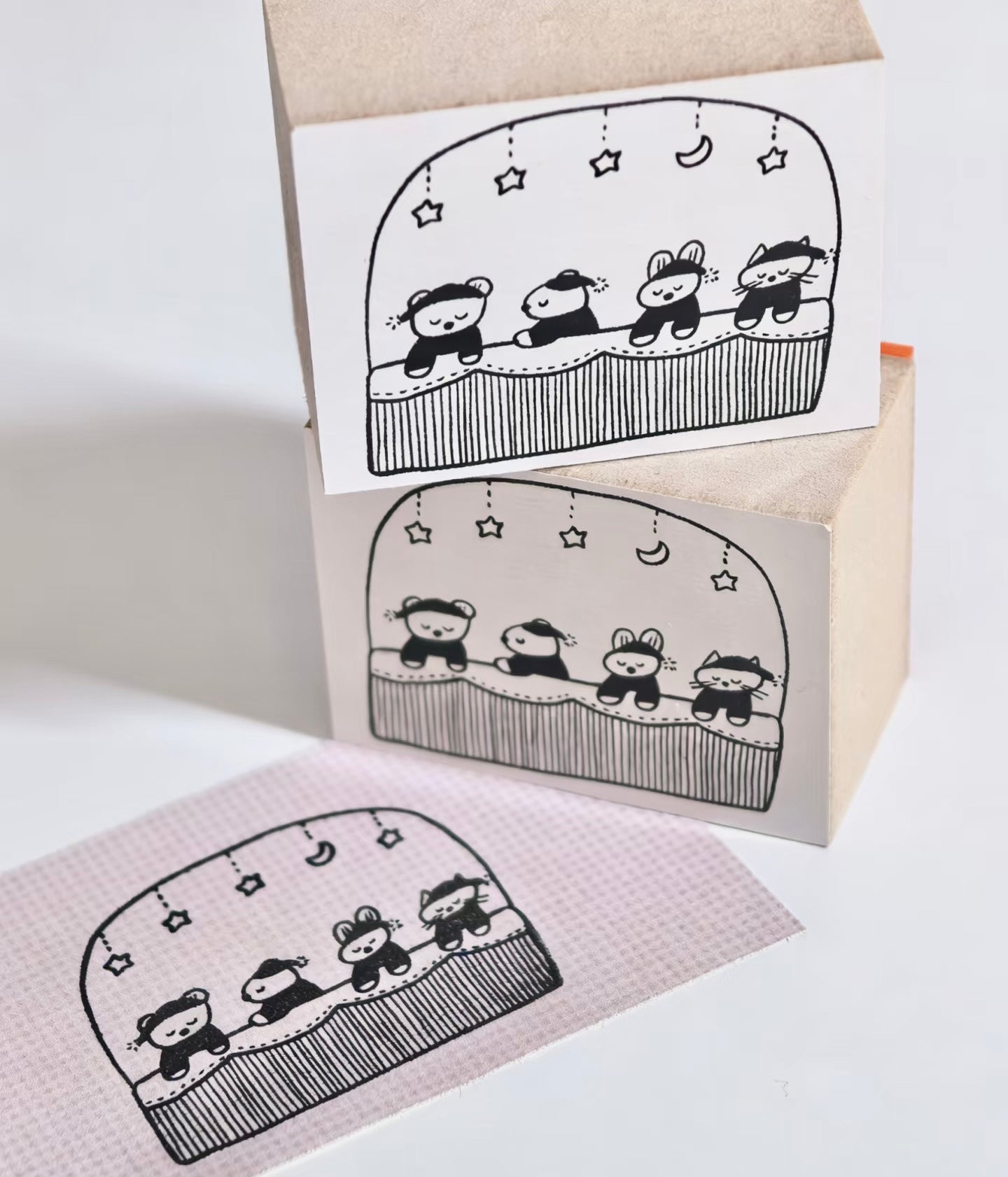 NEW! Ranmyu x Lazy Home - Stationery Fair Exclusive Bundle | 3-Item Set | Rubber Stamp | Sticky note | Resin Clip