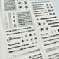 NEW! Paper Moss - Text-blue | 6cm Kiss-cut Glitter PET Tape |  Release Paper | 5.25M