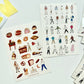 NEW! Wanle Studio - Bread & People | Kiss-cut | 2 Sheets Stickers