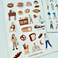 NEW! Wanle Studio - Bread & People | Kiss-cut | 2 Sheets Stickers