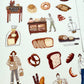 NEW! Wanle Studio - Bread & People | Kiss-cut | 2 Sheets Stickers
