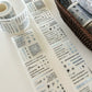 NEW! Paper Moss - Text-blue | 6cm Kiss-cut Glitter PET Tape |  Release Paper | 5.25M