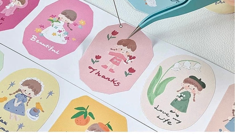 NEW! Molinta - 5cm "Present For You" Sealing Sticker Tape | Kiss-cut |  Release Paper | 5M