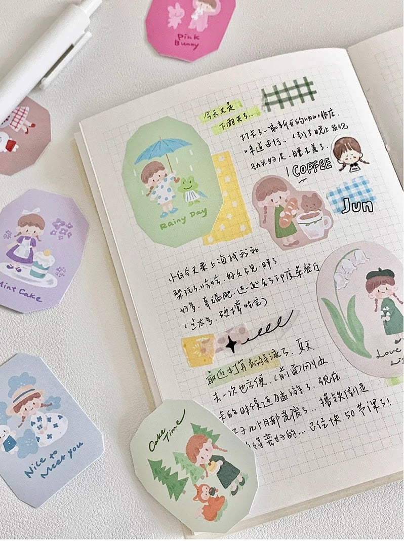 NEW! Molinta - 5cm "Present For You" Sealing Sticker Tape | Kiss-cut |  Release Paper | 5M