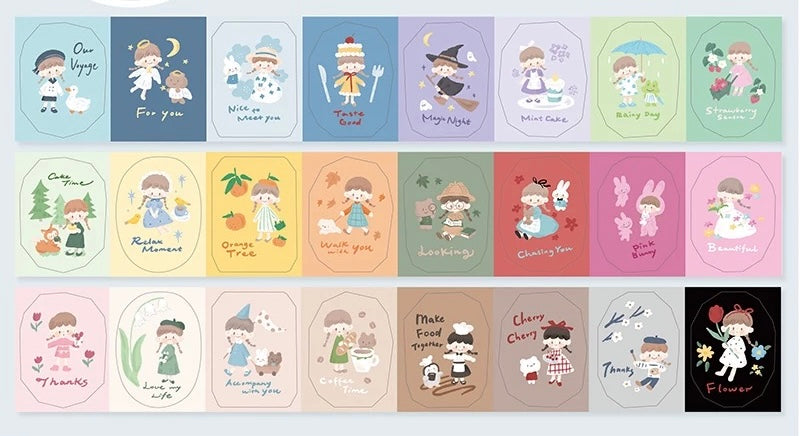 NEW! Molinta - 5cm "Present For You" Sealing Sticker Tape | Kiss-cut |  Release Paper | 5M