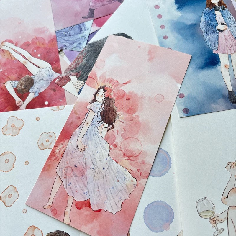 NEW! DingDing - Vol.2 Rectangle | 96 Sheets Non-repeating Designs | Note Paper | Ephemera Paper
