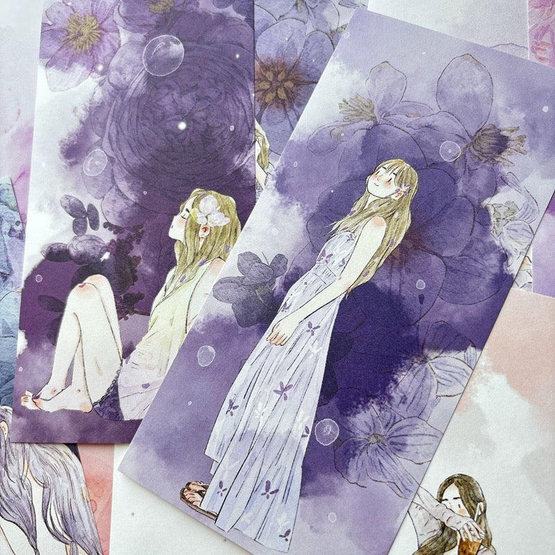 NEW! DingDing - Vol.2 Rectangle | 96 Sheets Non-repeating Designs | Note Paper | Ephemera Paper