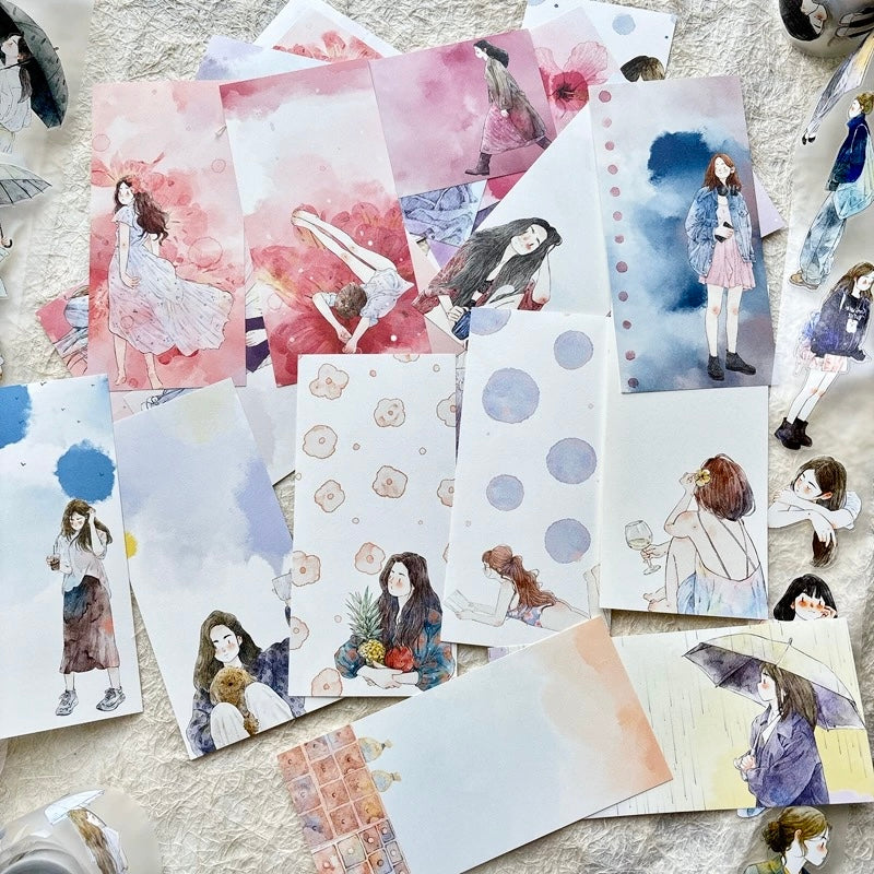 NEW! DingDing - Vol.2 Rectangle | 96 Sheets Non-repeating Designs | Note Paper | Ephemera Paper