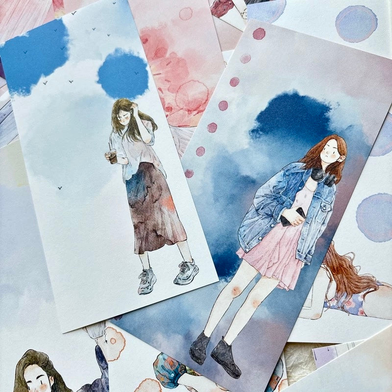 NEW! DingDing - Vol.2 Rectangle | 96 Sheets Non-repeating Designs | Note Paper | Ephemera Paper