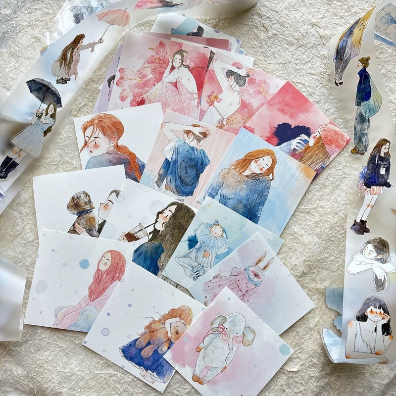 NEW! DingDing - Vol.2 Square | 96 Sheets Non-repeating Designs | Note Paper | Ephemera Paper