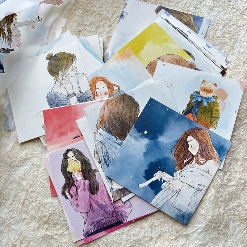 NEW! DingDing - Vol.2 Square | 96 Sheets Non-repeating Designs | Note Paper | Ephemera Paper