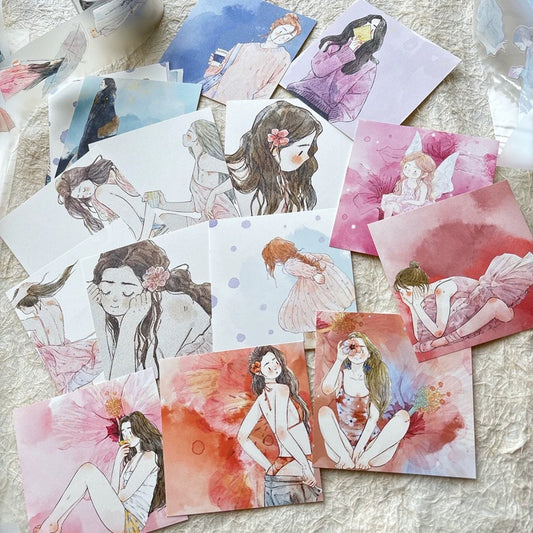NEW! DingDing - Vol.2 Square | 96 Sheets Non-repeating Designs | Note Paper | Ephemera Paper