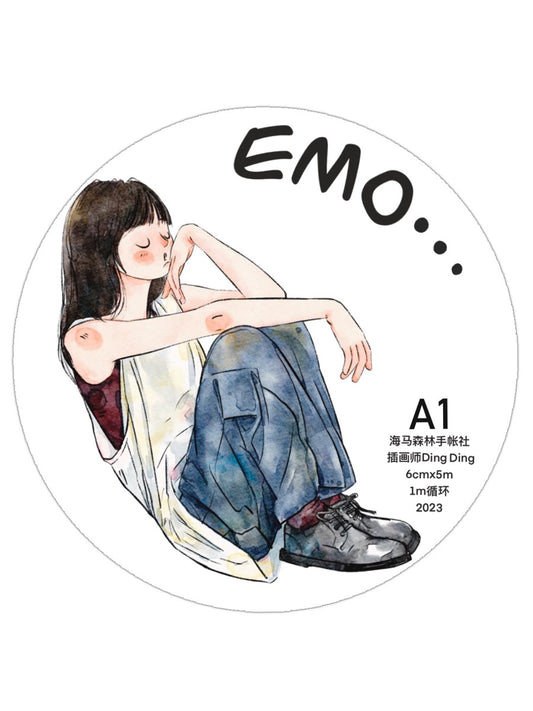 DingDing - A1 EMO....| 6cm PET Tape |  Release Paper | 5M