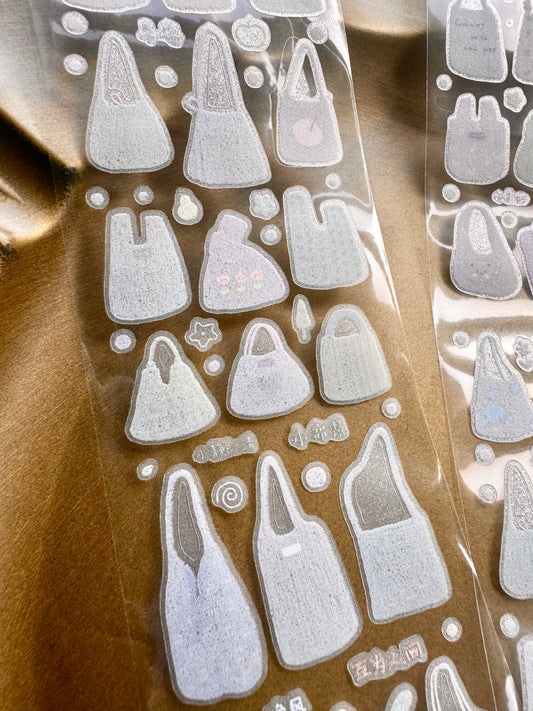 NEW! Hao Studio - Bags | 6cm Kiss-cut | Glitter PET Tape |  Release Paper | 5.25M
