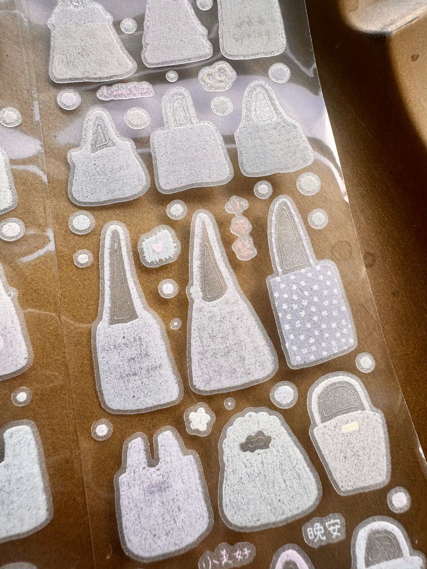 NEW! Hao Studio - Bags | 6cm Kiss-cut | Glitter PET Tape |  Release Paper | 5.25M