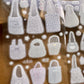 NEW! Hao Studio - Bags | 6cm Kiss-cut | Glitter PET Tape |  Release Paper | 5.25M