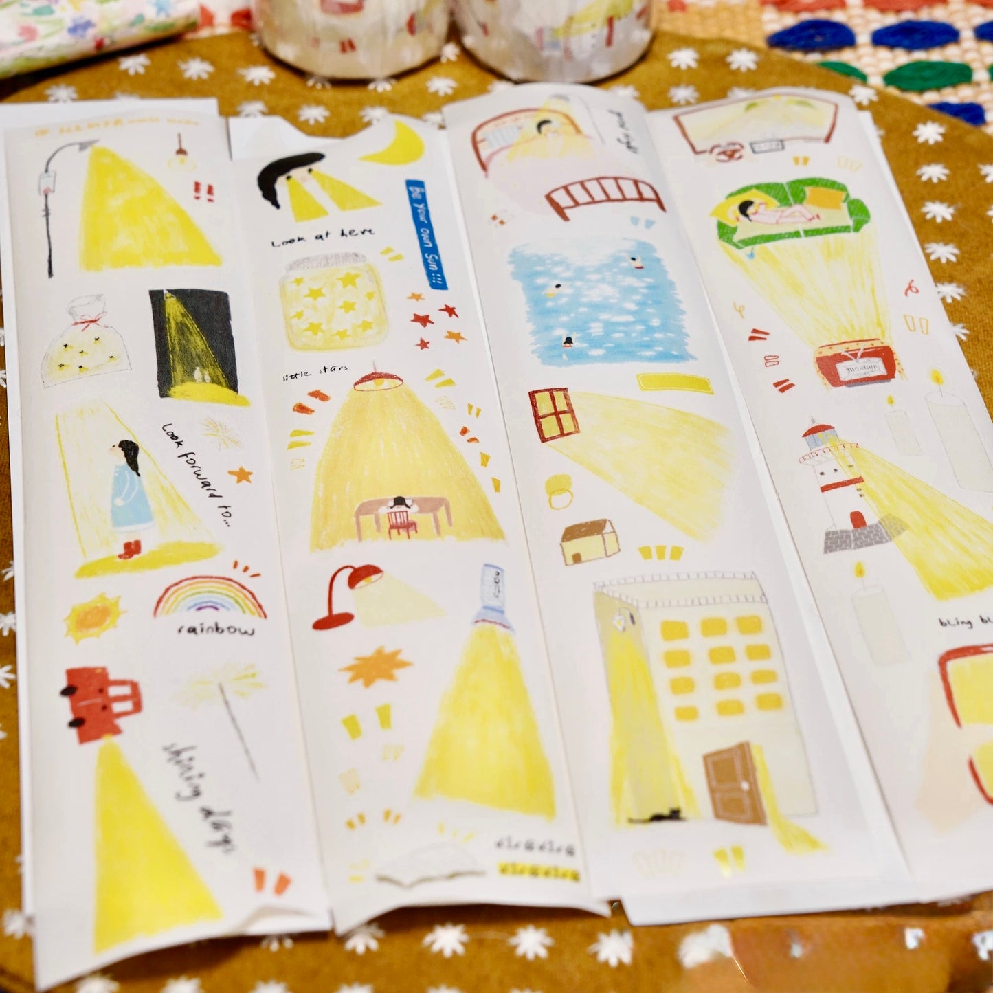 NEW! Wanle Studio - A Ray of Light | Kiss-cut | 5.3cm Washi Tape |  Release Paper | 6M
