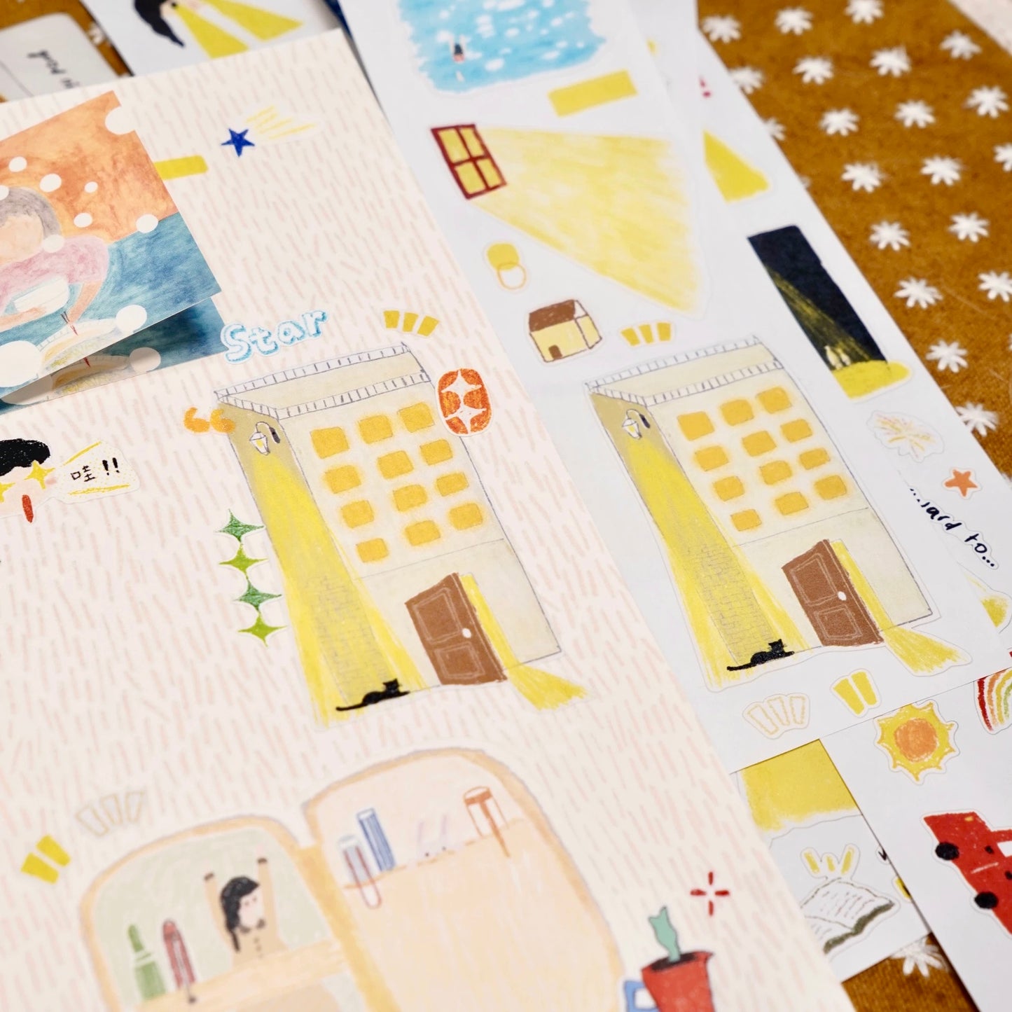 NEW! Wanle Studio - A Ray of Light | Kiss-cut | 5.3cm Washi Tape |  Release Paper | 6M