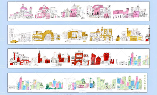 NEW! Wanle Studio - Little Cottage | 2.5cm Washi Tape | Release Paper | 5.44M