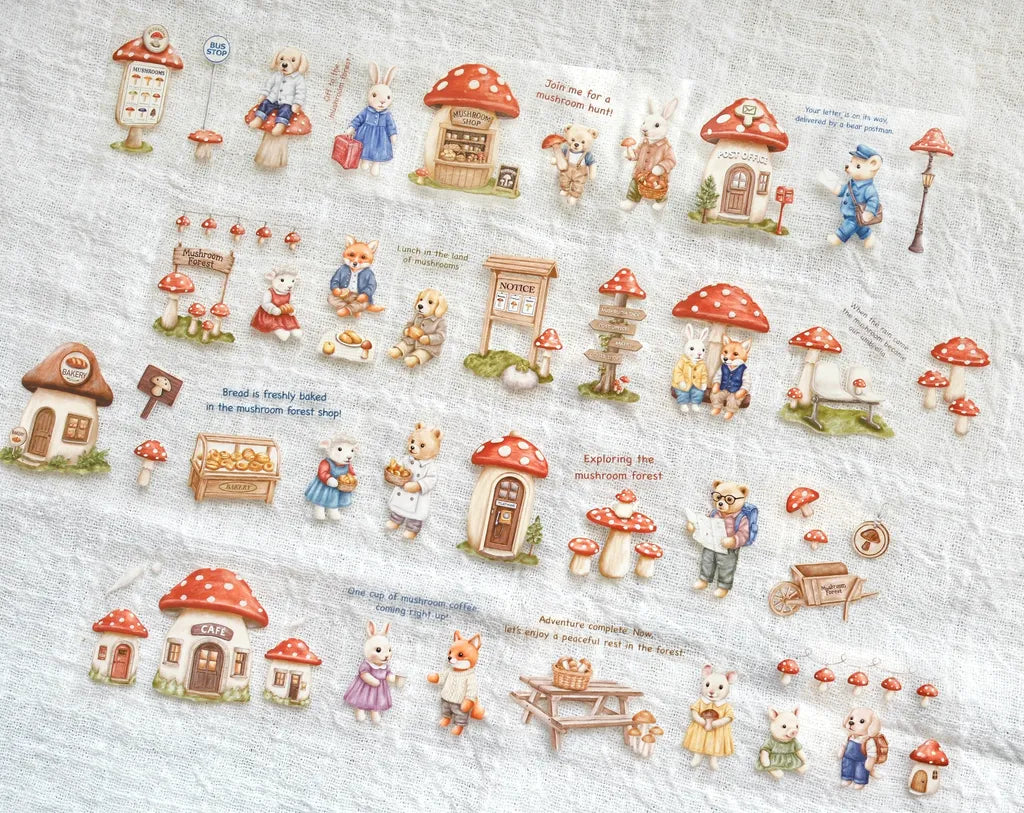 NEW! Sonia - Mushroom Forest Trip | 4cm PET Tape | Release Paper