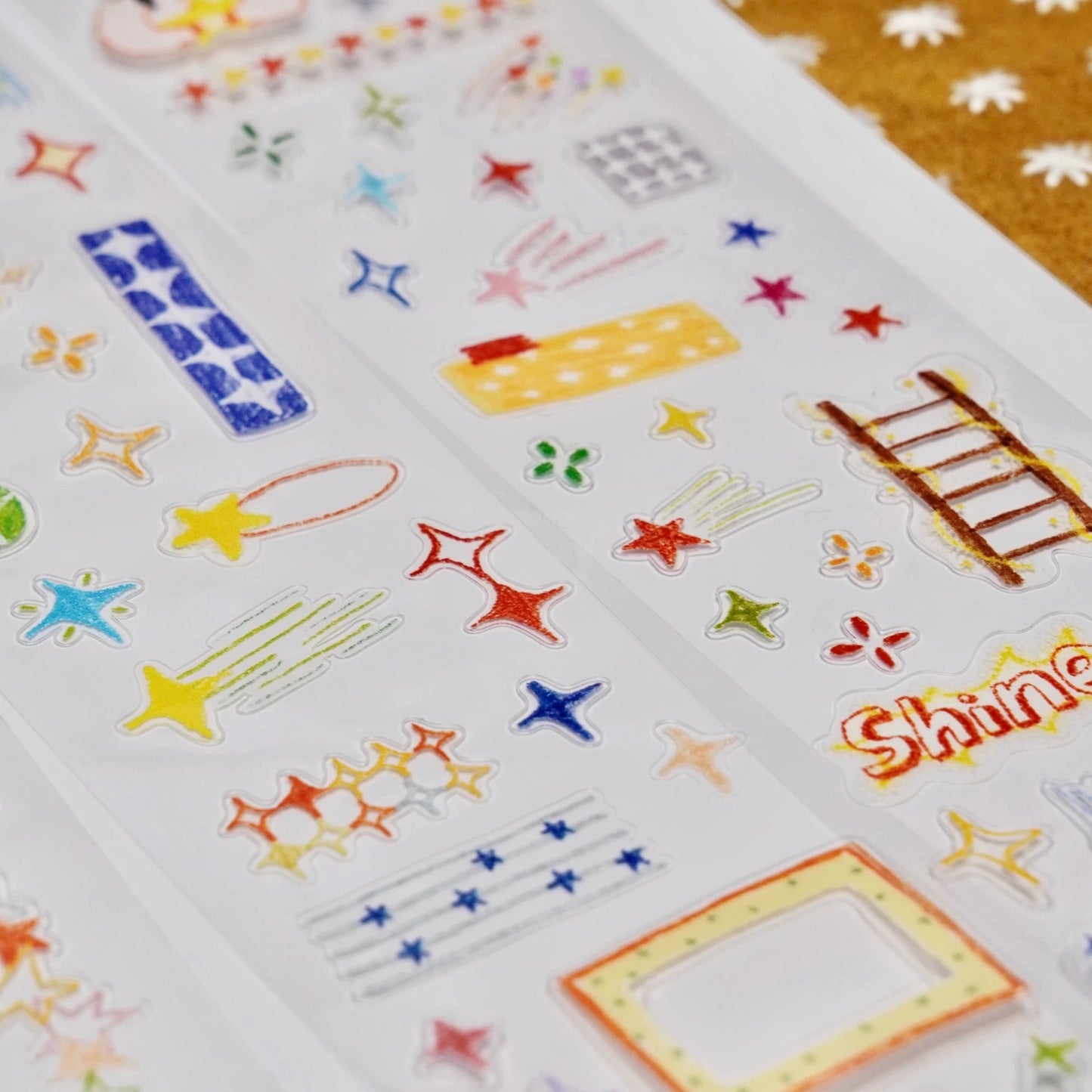 NEW! Wanle Studio - Crayon Little Star | Kiss-cut | 5cm Tape |  Release Paper | 6M