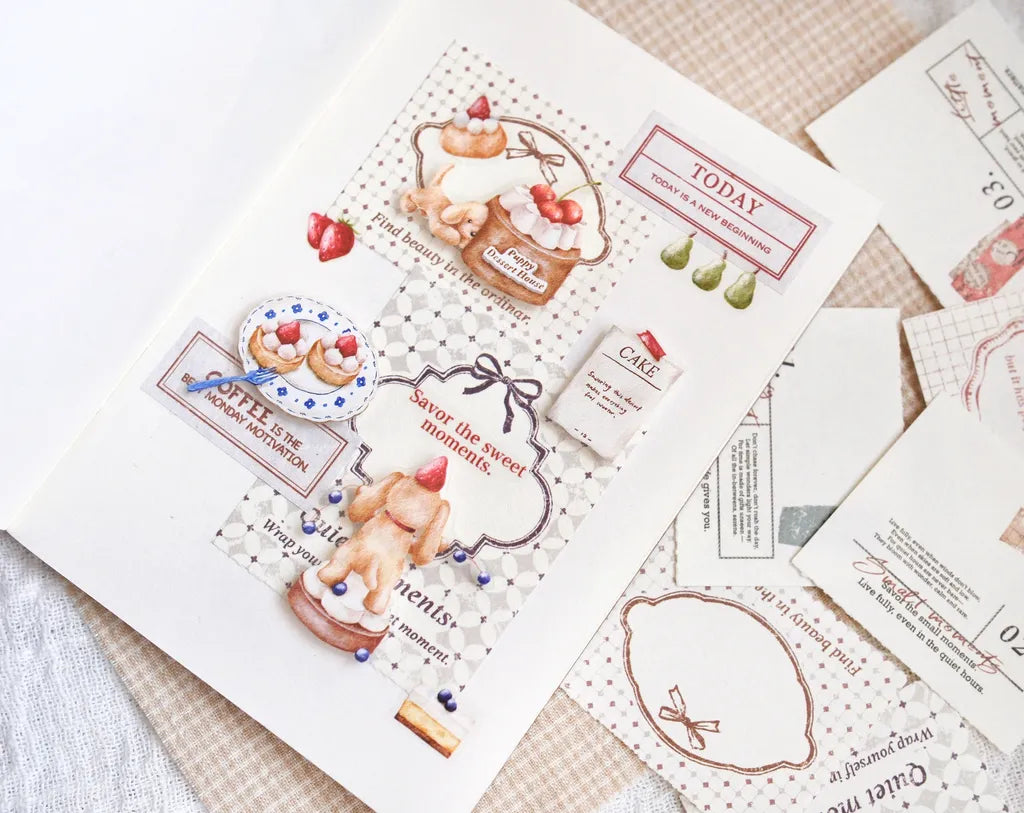NEW! Sonia - Puppies and Desserts | 4cm PET Tape | Release Paper