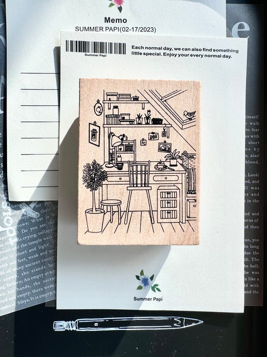 Look Stamp - My Desk | Rubber Stamp