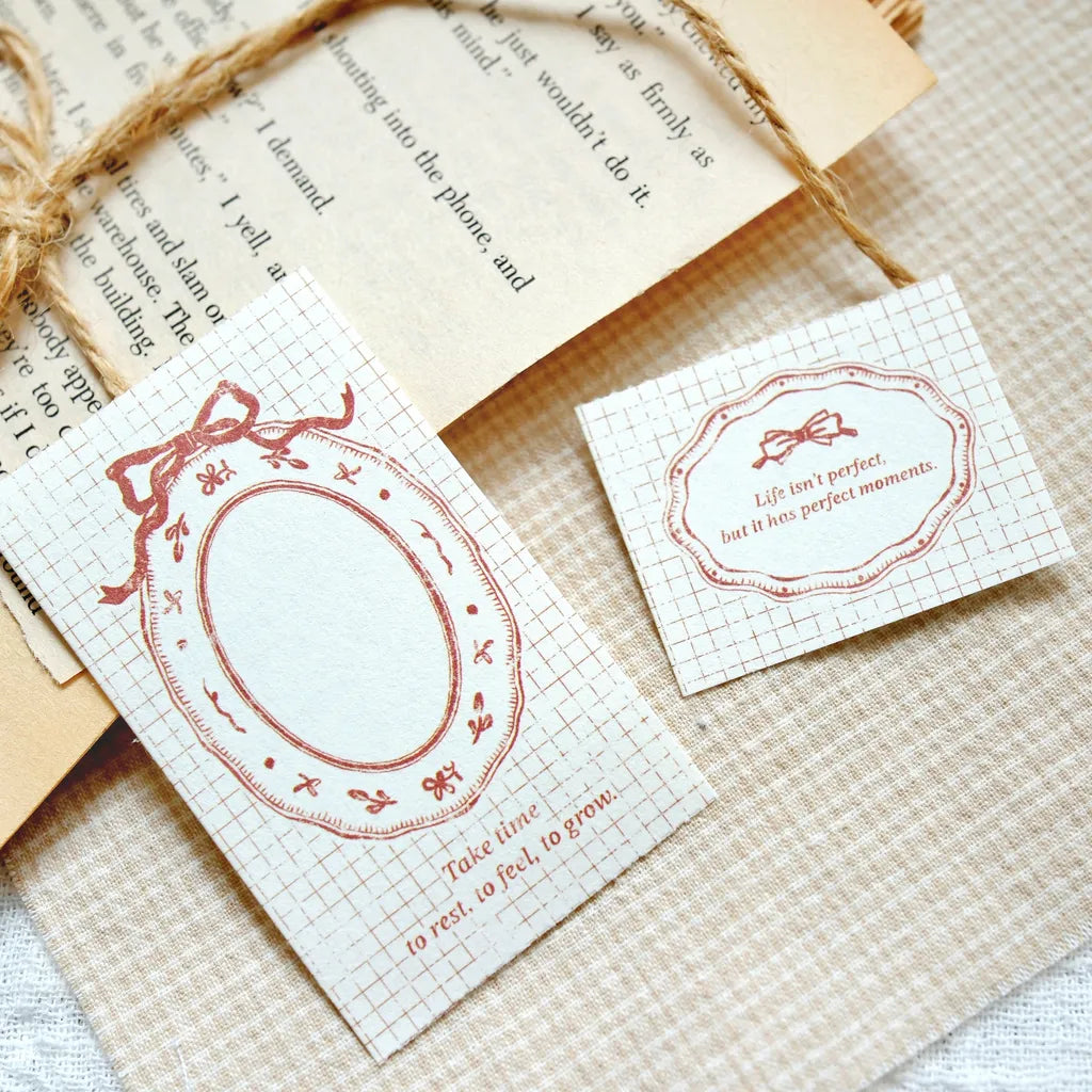 NEW! Sonia - Ribbon Bow A | 50pcs Notebook | Ephemera Paper