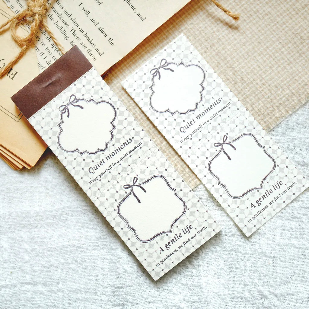 NEW! Sonia - Ribbon Bow B | 50pcs Notebook | Ephemera Paper