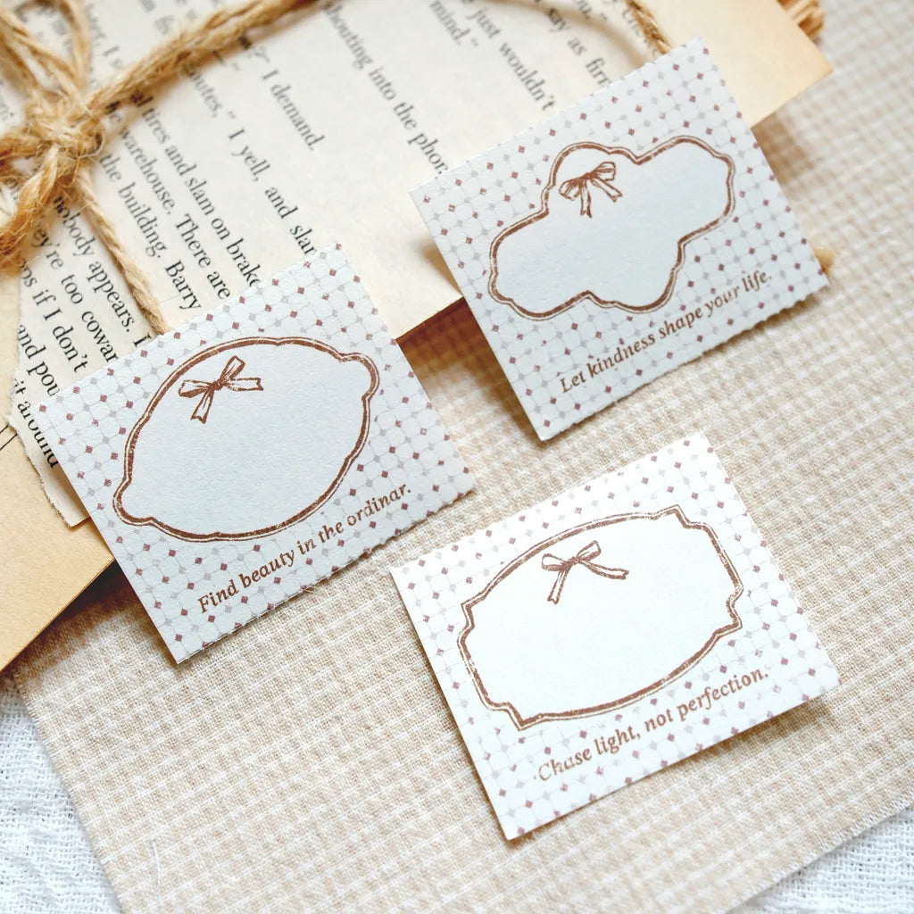 NEW! Sonia - Ribbon Bow C | 50pcs Notebook | Ephemera Paper