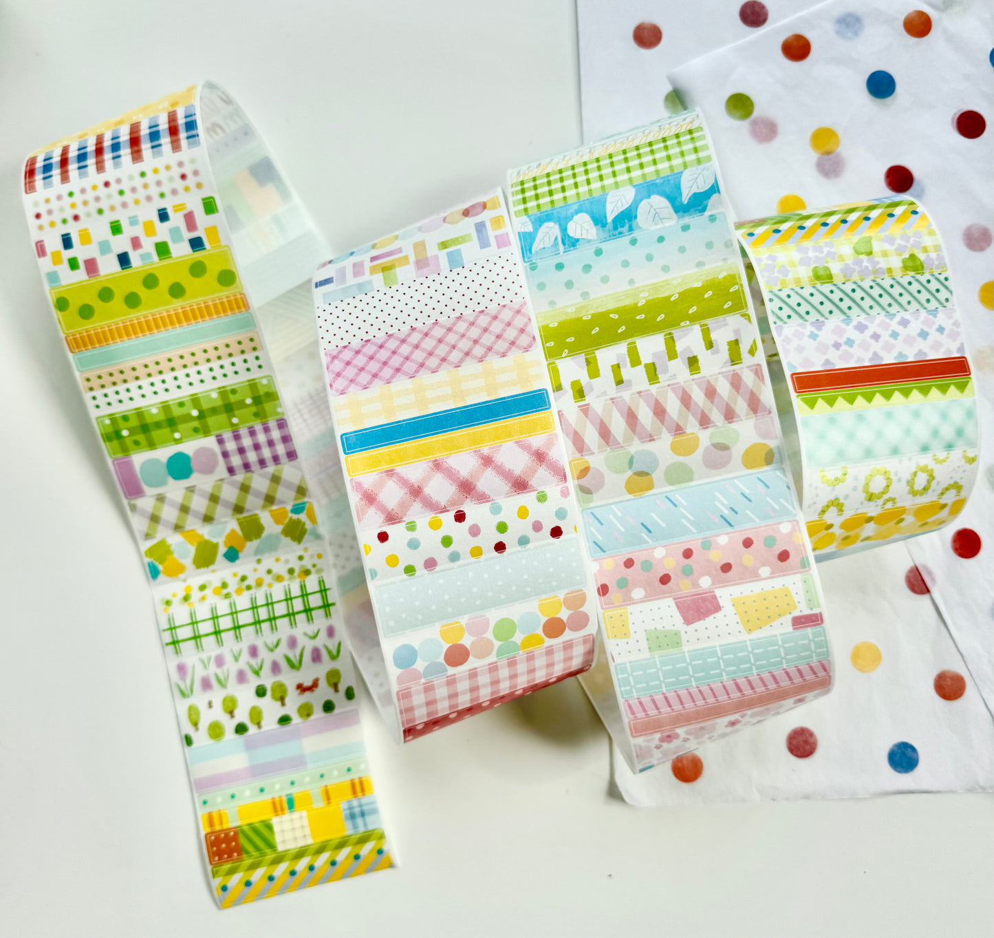 NEW! Molinta - Vibrant Pattern | Die-cut | 7cm Washi Tape | Release Paper | 5M