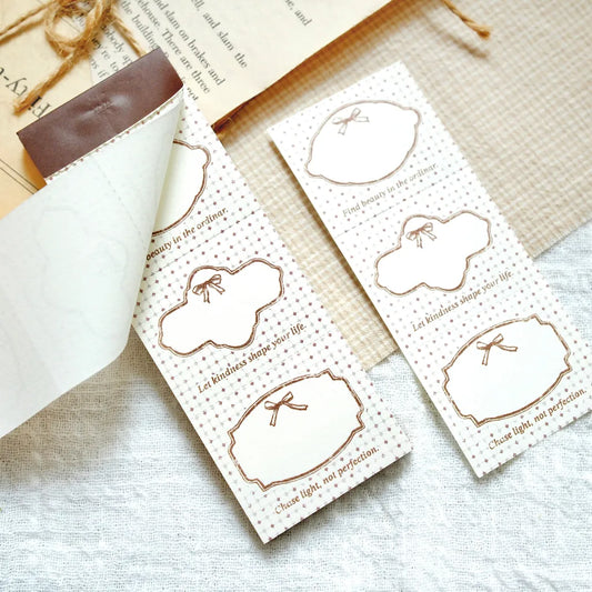 NEW! Sonia - Ribbon Bow C | 50pcs Notebook | Ephemera Paper