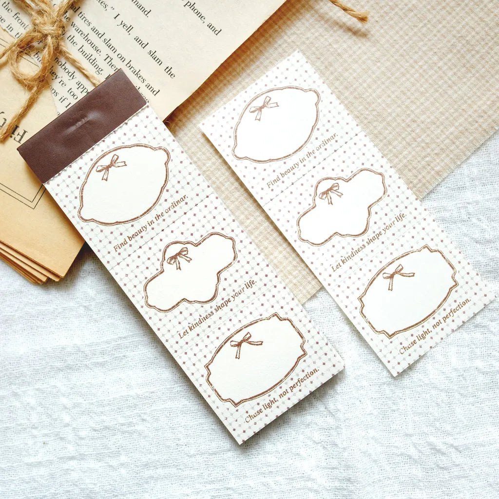 NEW! Sonia - Ribbon Bow C | 50pcs Notebook | Ephemera Paper