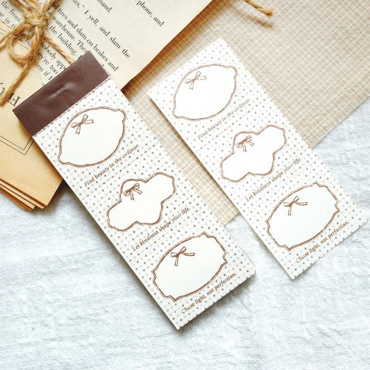 NEW! Sonia - Ribbon Bow C | 50pcs Notebook | Ephemera Paper