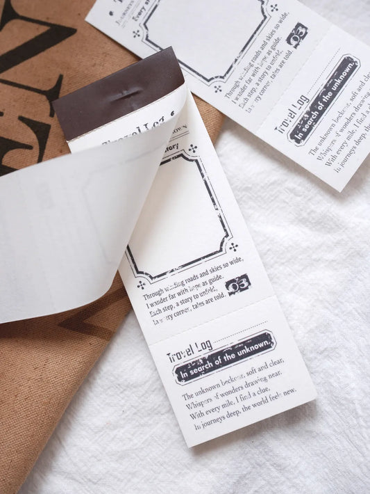 NEW! Sonia - Travel Log | 50pcs Notebook | Ephemera Paper
