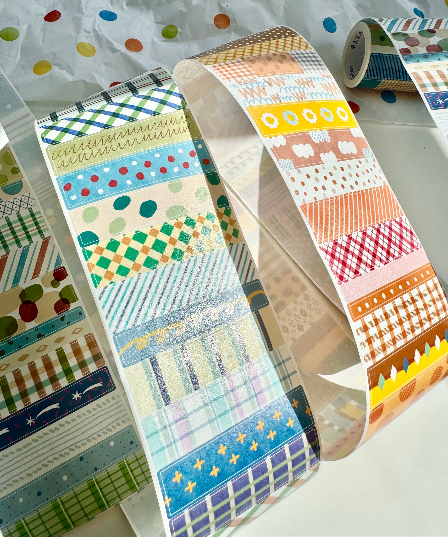 NEW! Molinta - Retro Pattern | Die-cut | 7cm Washi Tape | Release Paper | 5M