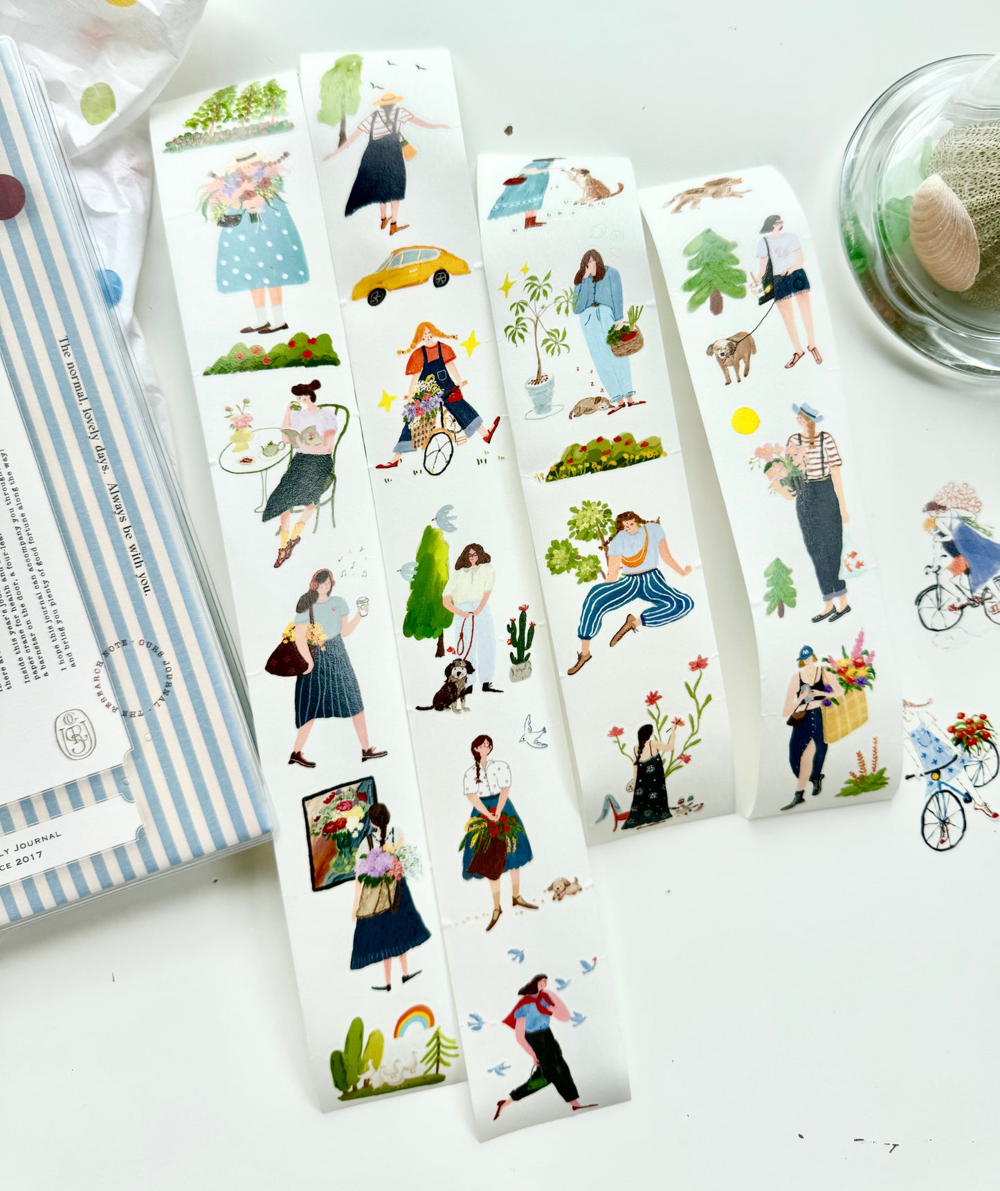 NEW! Two Raccoons - Living Slowly | Kiss-cut | 4cm Washi Tape | Release Paper | 5M
