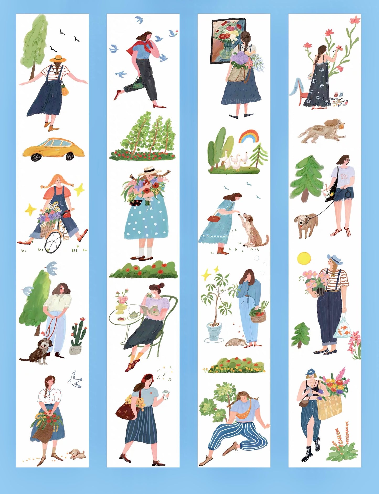NEW! Two Raccoons - Living Slowly | Kiss-cut | 4cm Washi Tape | Release Paper | 5M