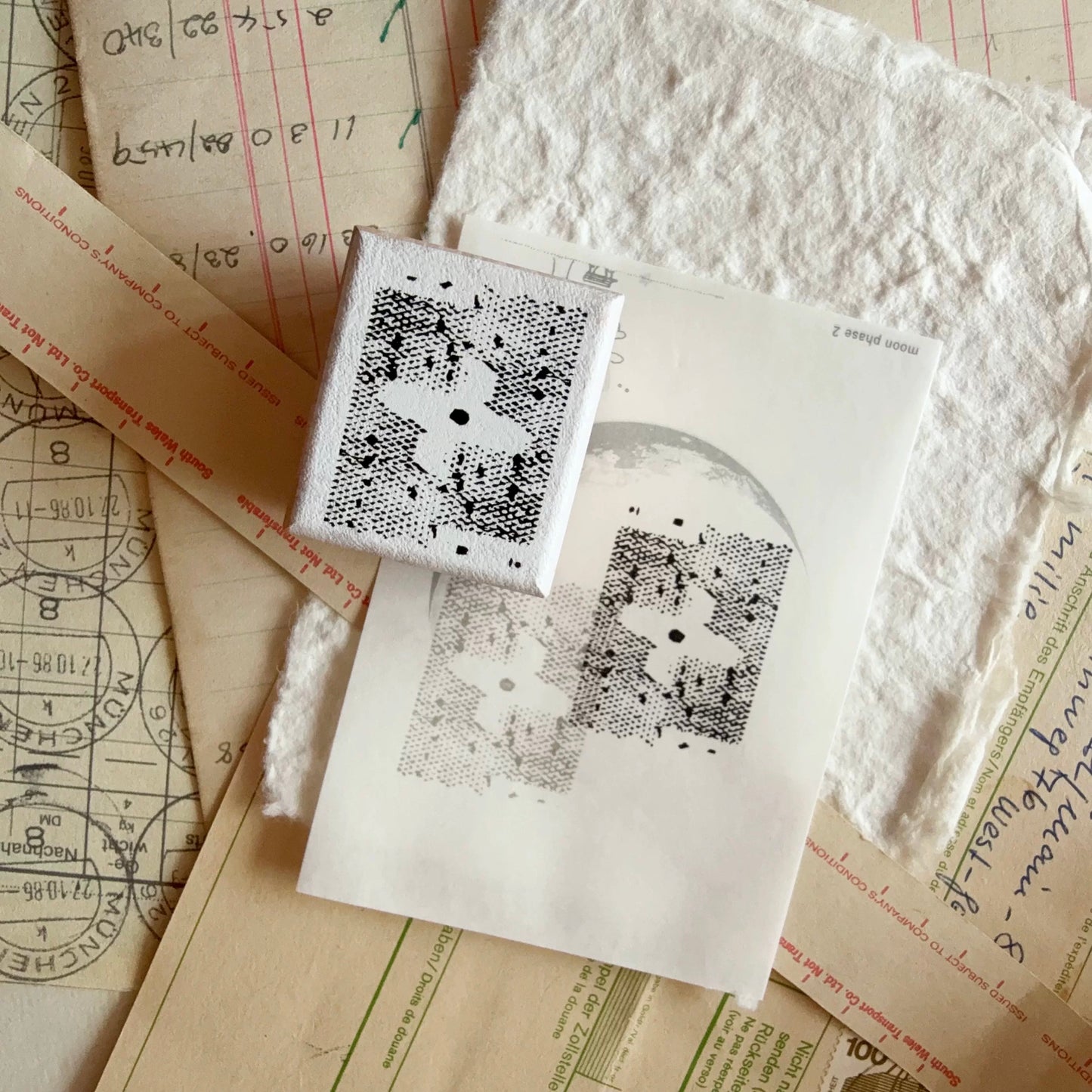 NEW! Two Raccoons - Captured Memories | Wooden Box | 8pcs Rubber Stamp Set