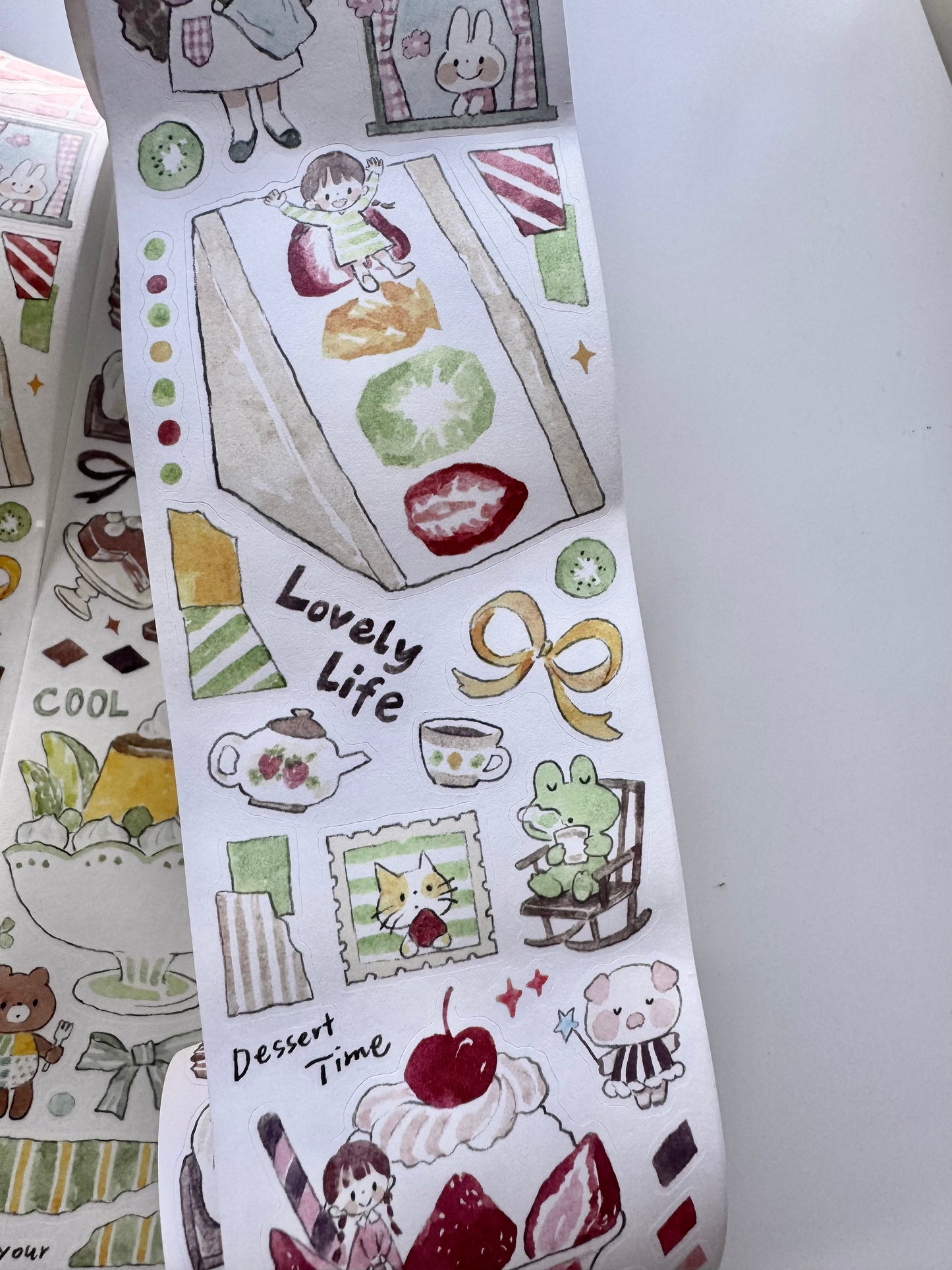 NEW! Molinta - Sweet Food | 6cm Kiss-cut Washi Tape |  Release Paper | 5M