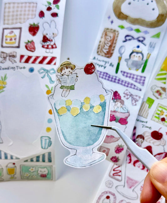 NEW! Molinta - Sweet Food | 6cm Kiss-cut Washi Tape |  Release Paper | 5M