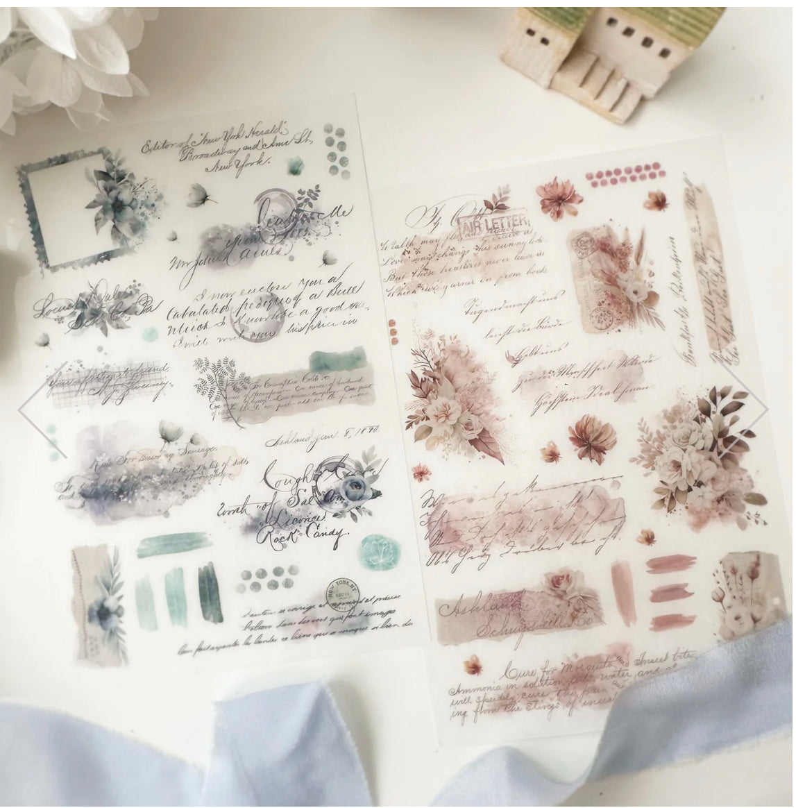 Journal Pages - Something... | 2 Sheets | Rub On Sticker
