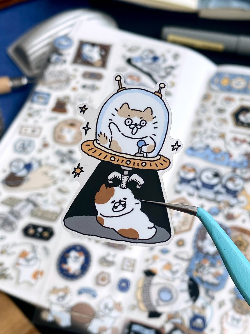 NEW! 3 Little Cats - Space Wanderlust | Kiss-cut | 5cm PET Tape |  Release Paper | 5M