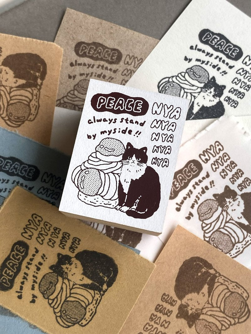 NEW! Yabee Zoo - Meow! Hooray! | 5pcs Rubber Stamp Set