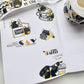 Say Studio - KKCAT | 4cm Kiss-cut | Glitter Synthetic Paper Tape | Release Paper | 5.32M